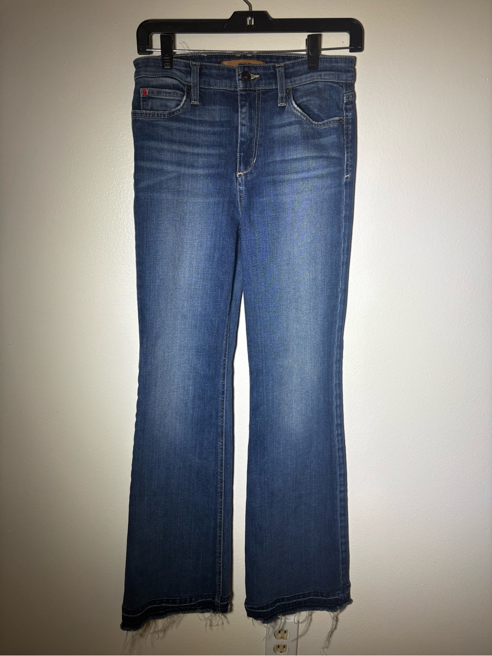 Joe’s Jeans The Markie Flare Miyu Japanese Denim Size 28 High Rise Raw Hem Y2K - Picture 9 of 14